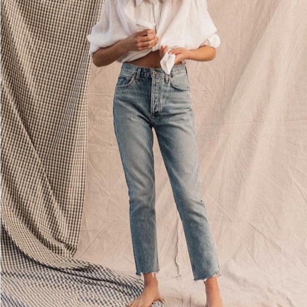 AGOLDE RILEY HI RISE CROP Sz 26